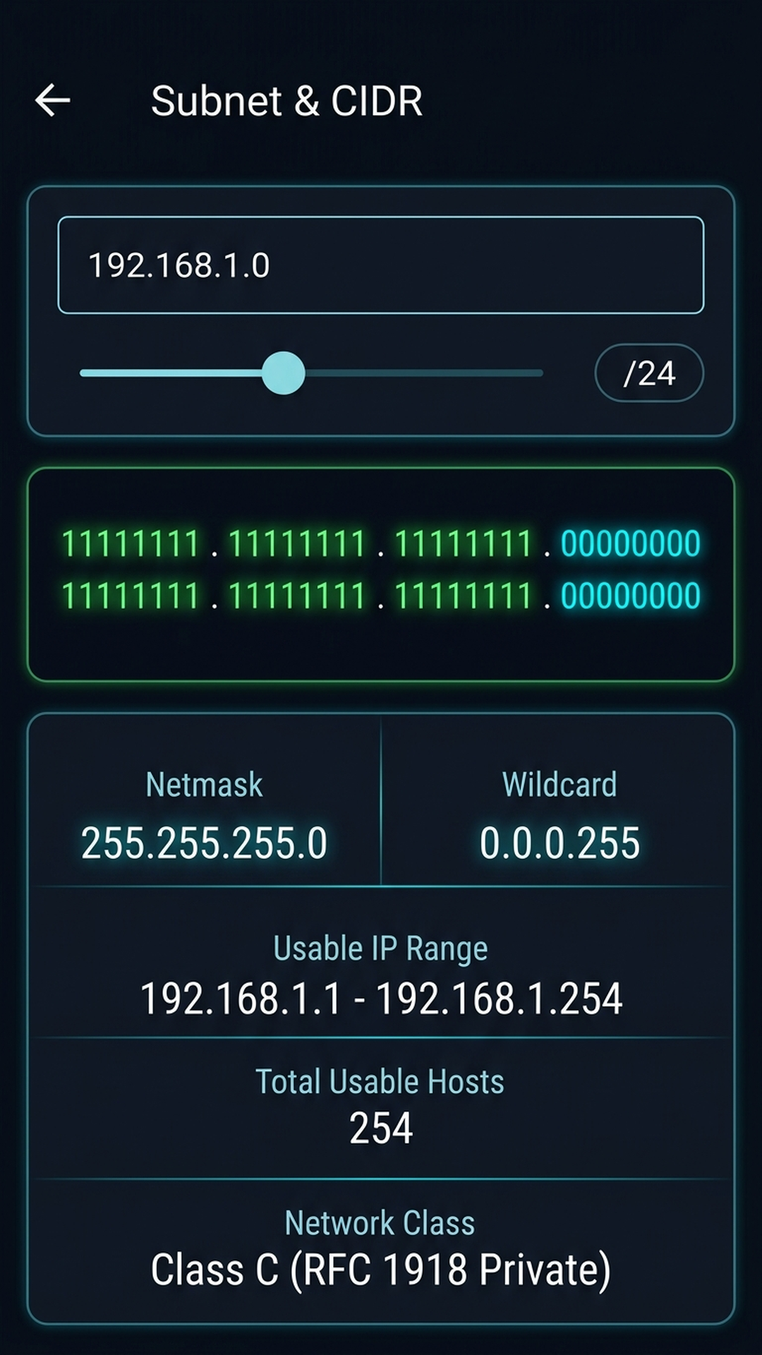 NetSwiss 子網與 CIDR 計算器